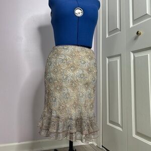 Flowy ruffled midi skirt ￼